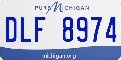 MI license plate DLF8974