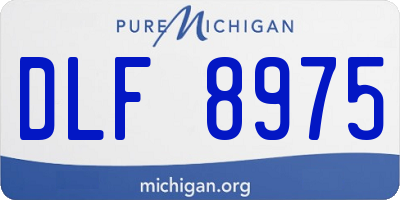 MI license plate DLF8975