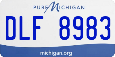 MI license plate DLF8983