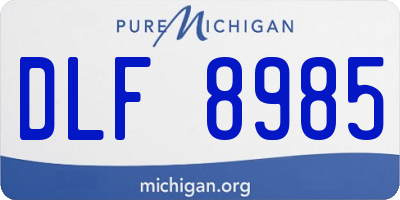 MI license plate DLF8985