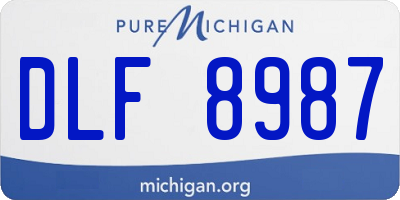 MI license plate DLF8987