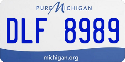 MI license plate DLF8989