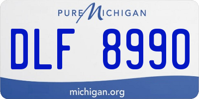 MI license plate DLF8990