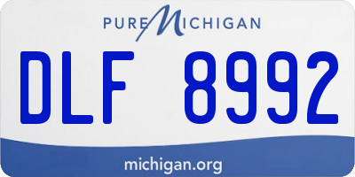 MI license plate DLF8992