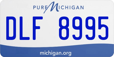 MI license plate DLF8995