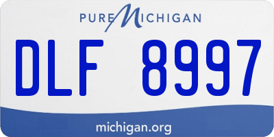 MI license plate DLF8997