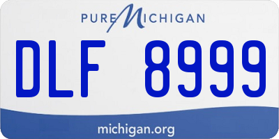 MI license plate DLF8999