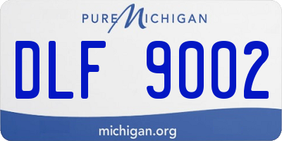 MI license plate DLF9002