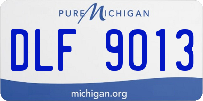 MI license plate DLF9013