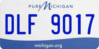 MI license plate DLF9017