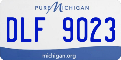 MI license plate DLF9023