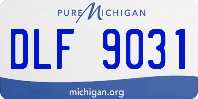 MI license plate DLF9031