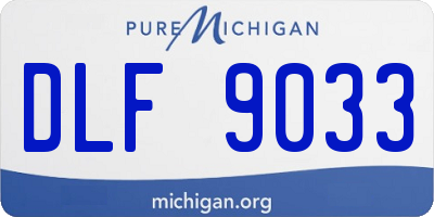 MI license plate DLF9033