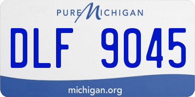 MI license plate DLF9045
