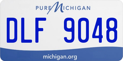 MI license plate DLF9048