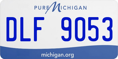 MI license plate DLF9053
