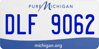 MI license plate DLF9062