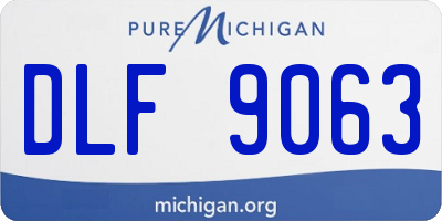 MI license plate DLF9063