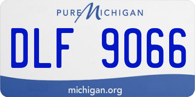 MI license plate DLF9066