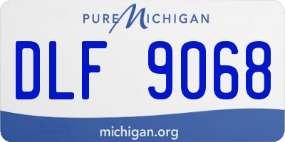 MI license plate DLF9068