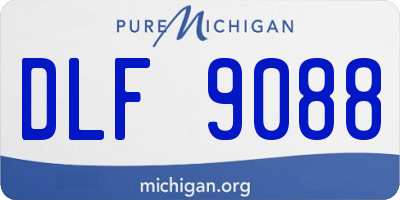 MI license plate DLF9088