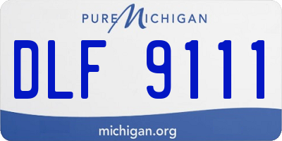 MI license plate DLF9111
