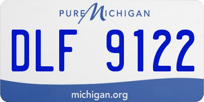 MI license plate DLF9122