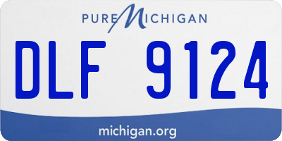 MI license plate DLF9124