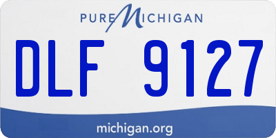 MI license plate DLF9127
