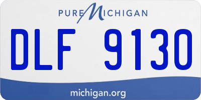 MI license plate DLF9130