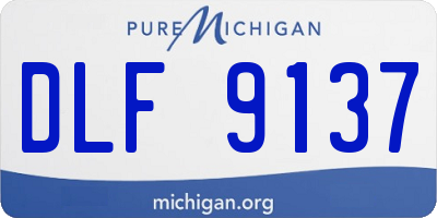 MI license plate DLF9137