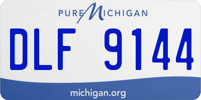 MI license plate DLF9144