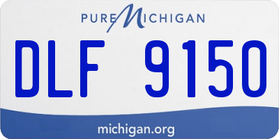 MI license plate DLF9150