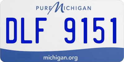 MI license plate DLF9151