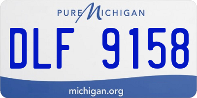 MI license plate DLF9158
