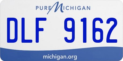 MI license plate DLF9162