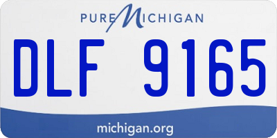 MI license plate DLF9165