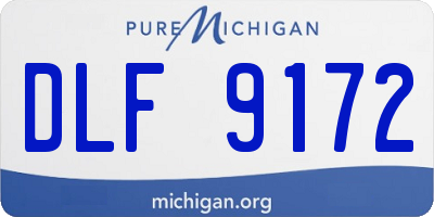 MI license plate DLF9172