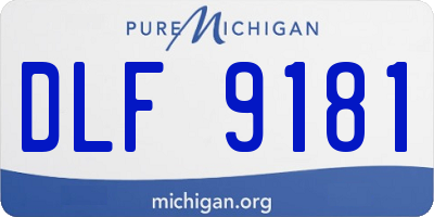 MI license plate DLF9181