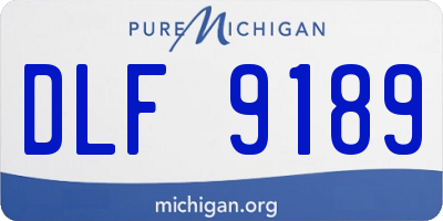 MI license plate DLF9189