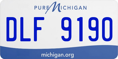 MI license plate DLF9190