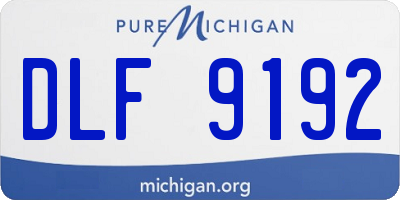 MI license plate DLF9192