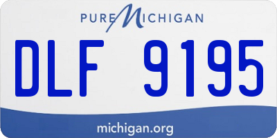 MI license plate DLF9195