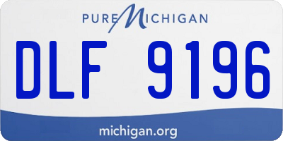 MI license plate DLF9196