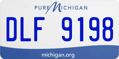 MI license plate DLF9198