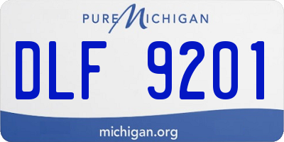 MI license plate DLF9201
