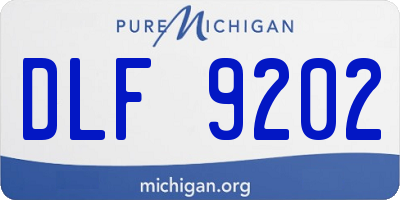 MI license plate DLF9202