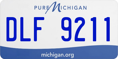 MI license plate DLF9211