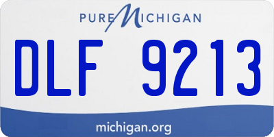 MI license plate DLF9213