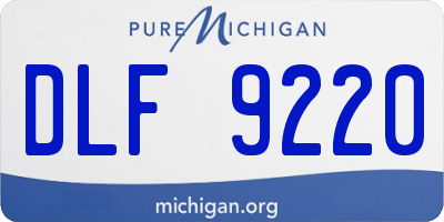 MI license plate DLF9220